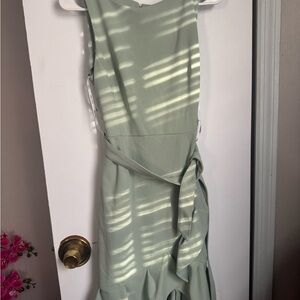 Calvin Klein Asymmetrical Dress in Soft Green